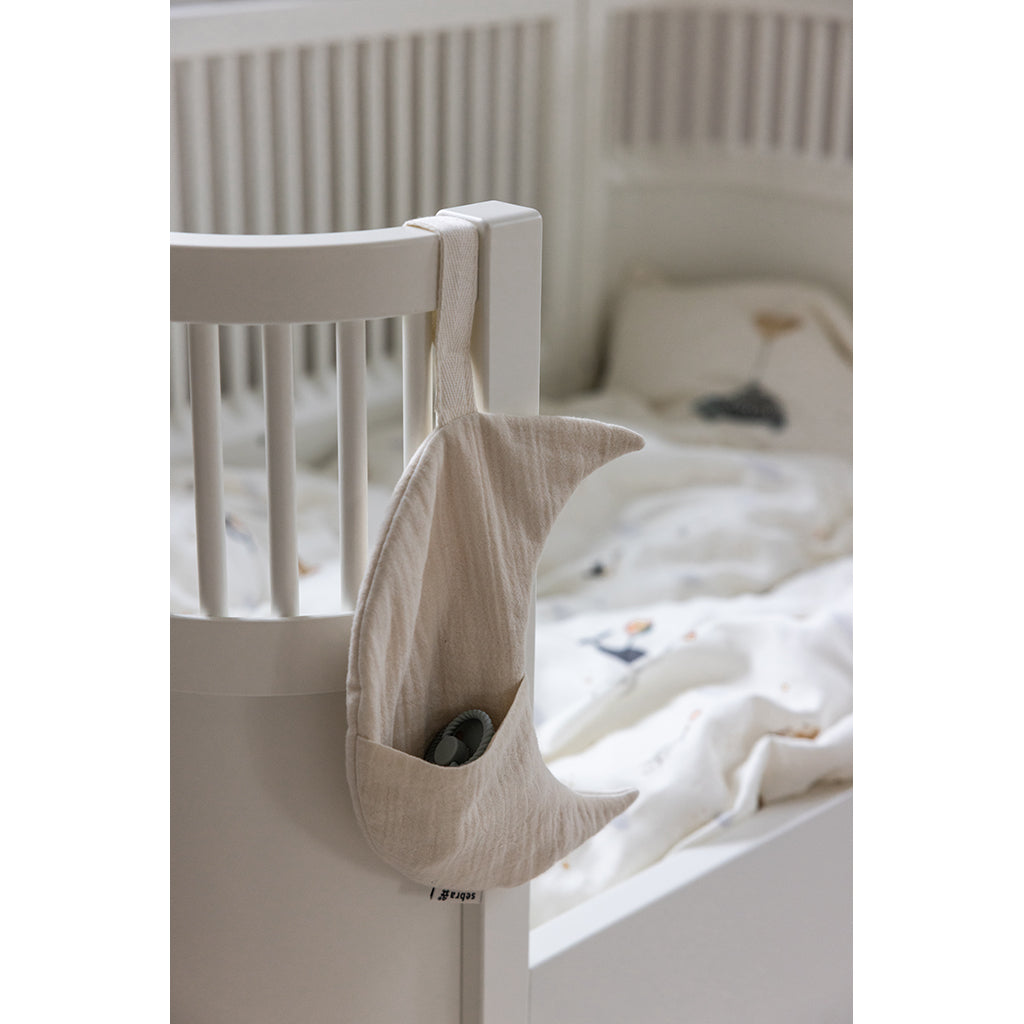 Sebra sengelomme, stof - måne