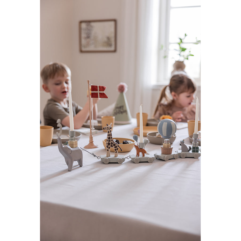 Sebra Fødselsdags bordflag, Træ