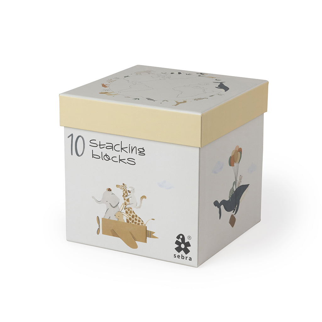 Sebra Stabelkasser, 10 stk.
