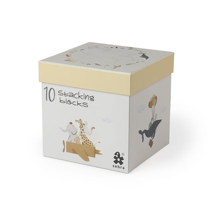 Sebra Stabelkasser, 10 stk.