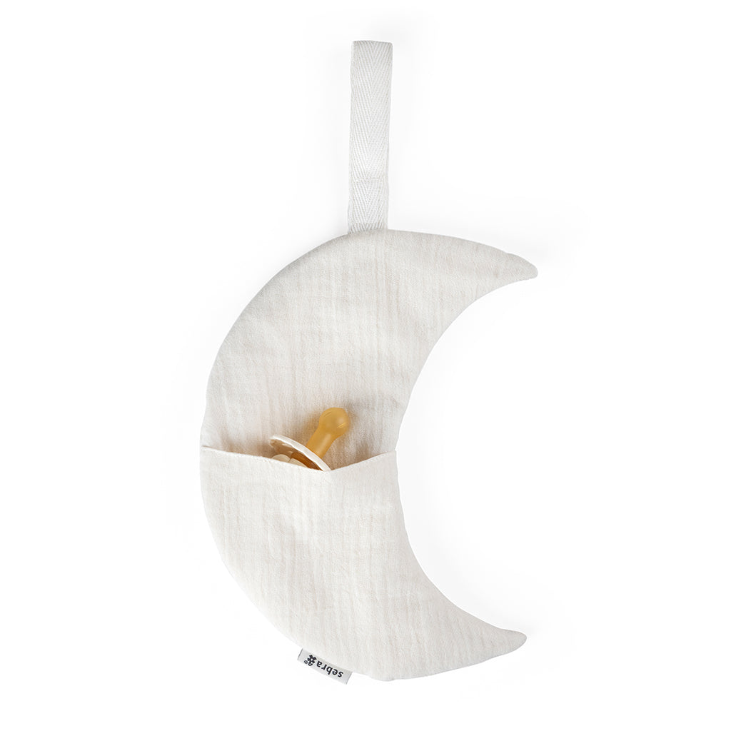 Sebra sengelomme, stof - måne