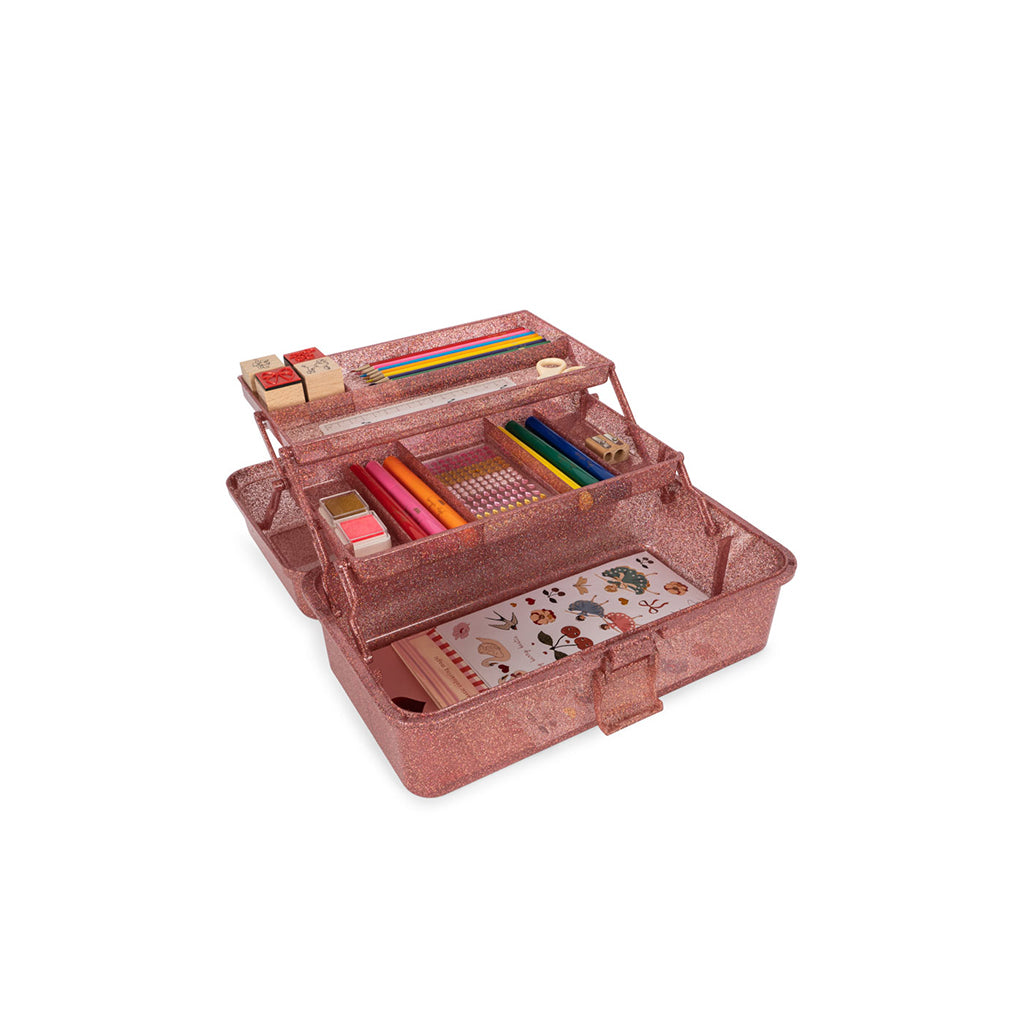 Konges Sløjd Kreakasse m. indhold, Glitter rose