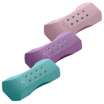 Faber-Castell viskelæder m glimmer, 3 ass. farver