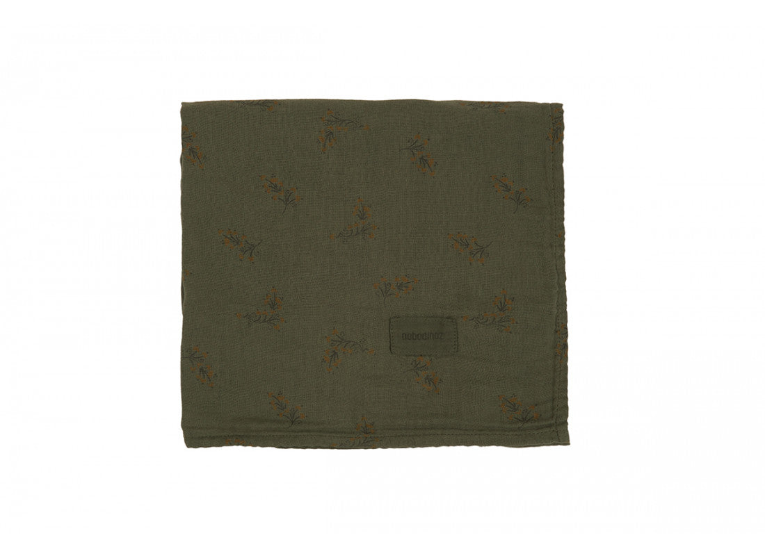 Nobodinoz svøb m print, Wabi Sabi 70 x 70 cm - Flore Vetiver