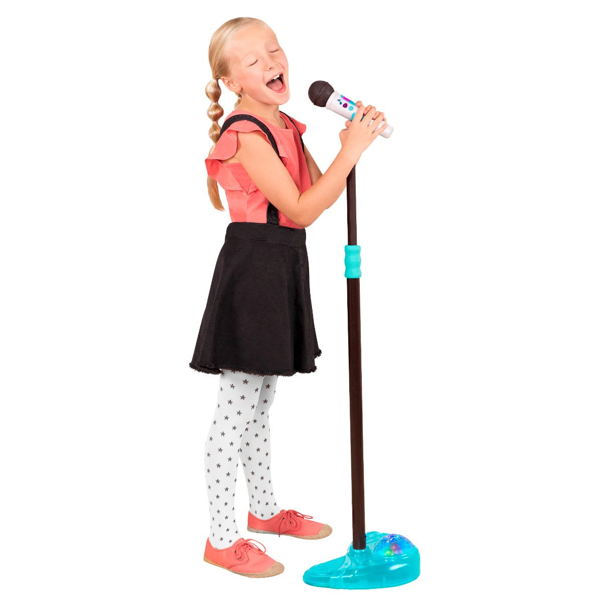 B Toys Mikrofon m. holder og lysshow - Lirum Larum