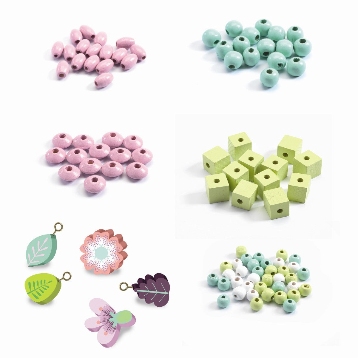 Djeco træperler, Blomster