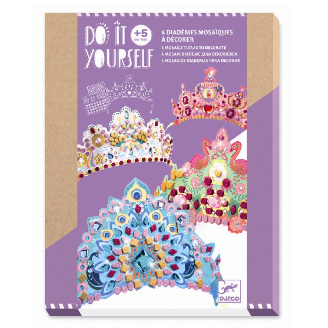 Djeco DIY, Billedramme Prinsesse diademer, Mosaik