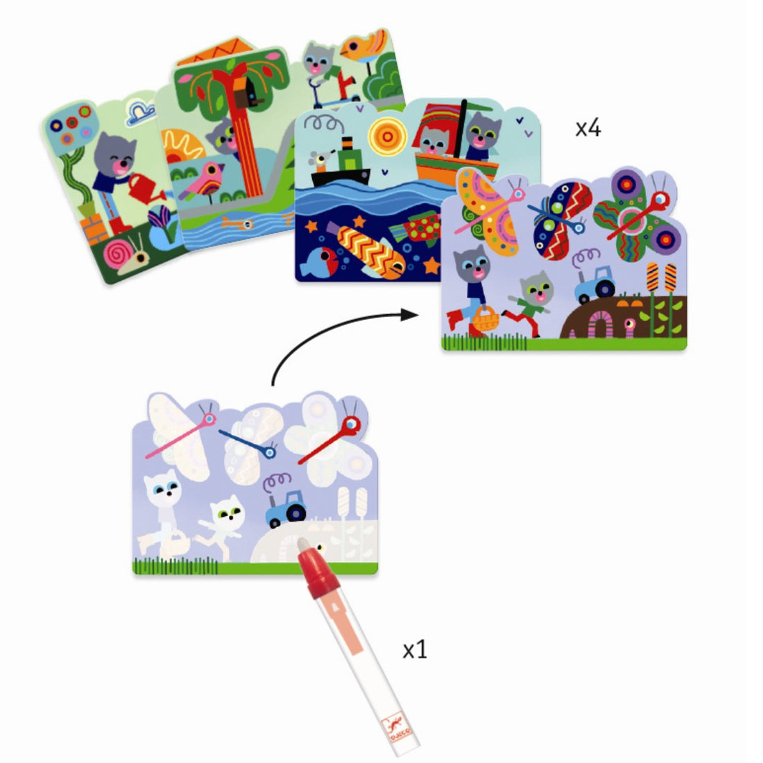 Djeco mal med vand, Gemt i haven - Fra 18 mdr.