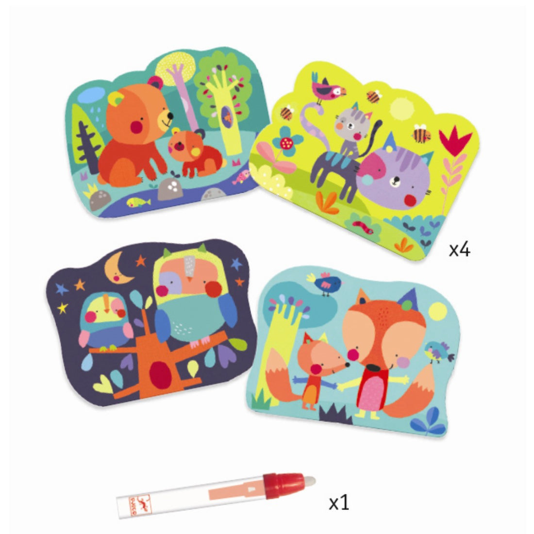 Djeco mal med vand,  Gemt i skoven - Fra 18 mdr.