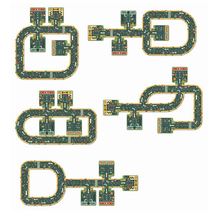 Djeco gulvpuslespil, veje til biler