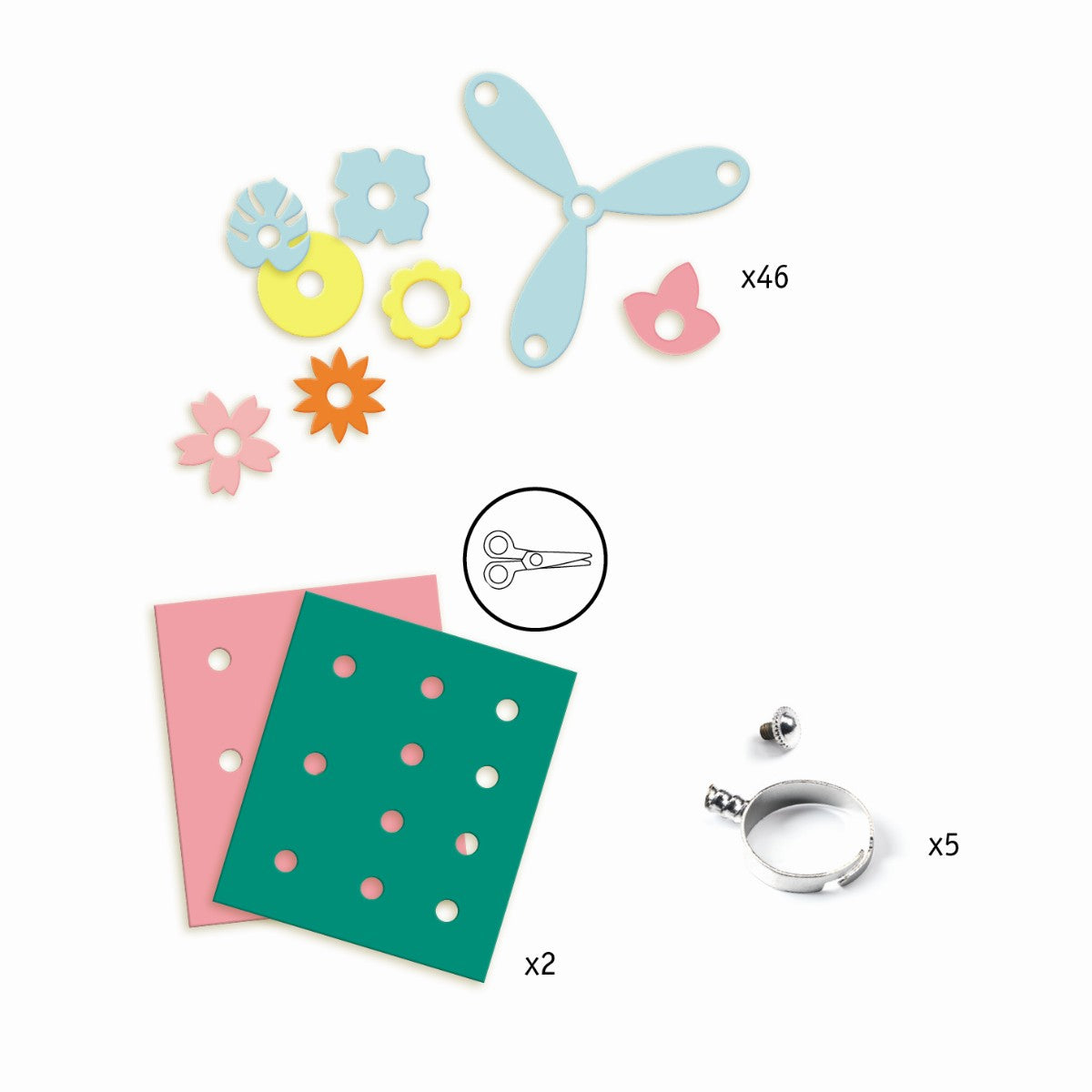 Djeco kreativ æske, Artistic plastic - Fingerring