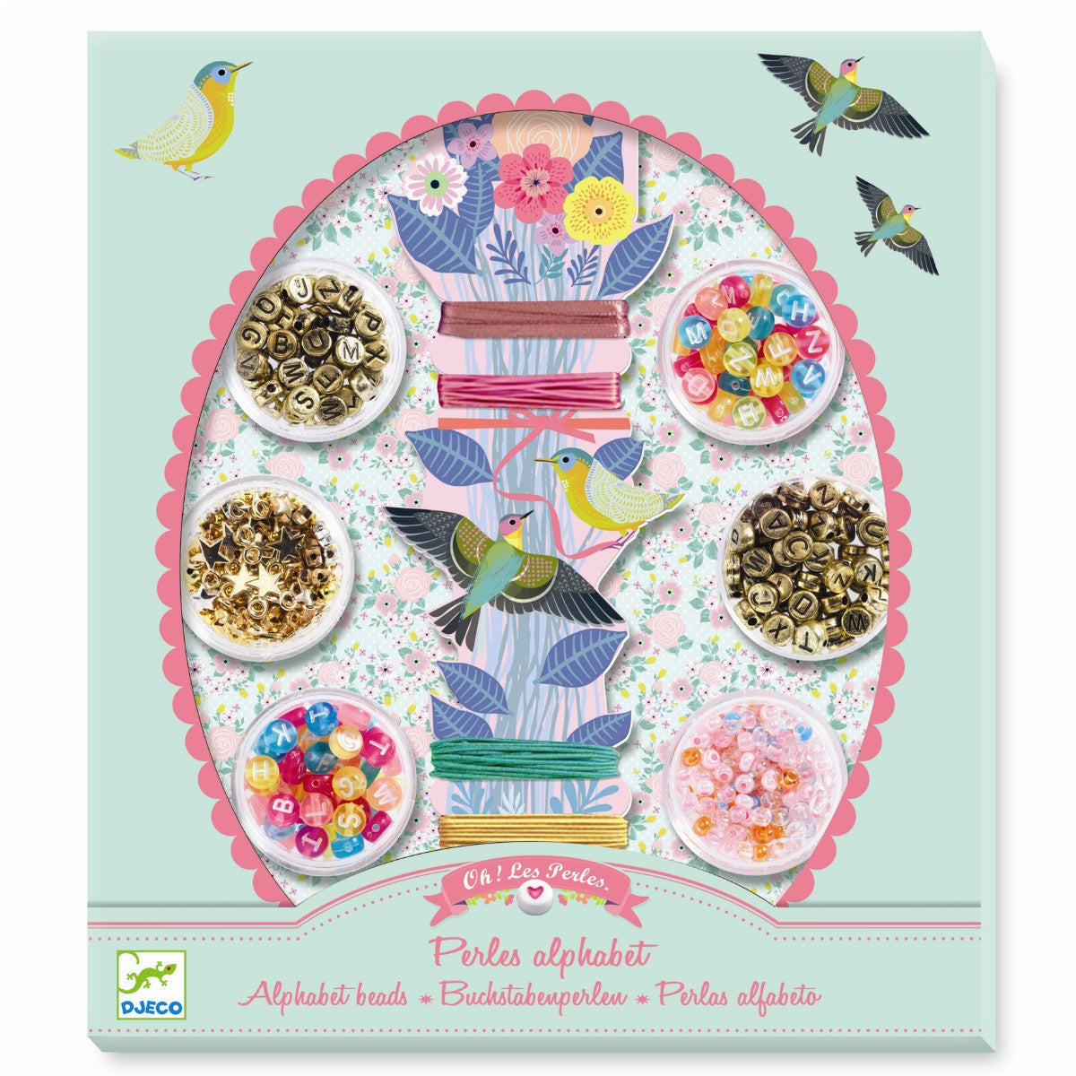 Djeco kreativ æske, Alfabet perler