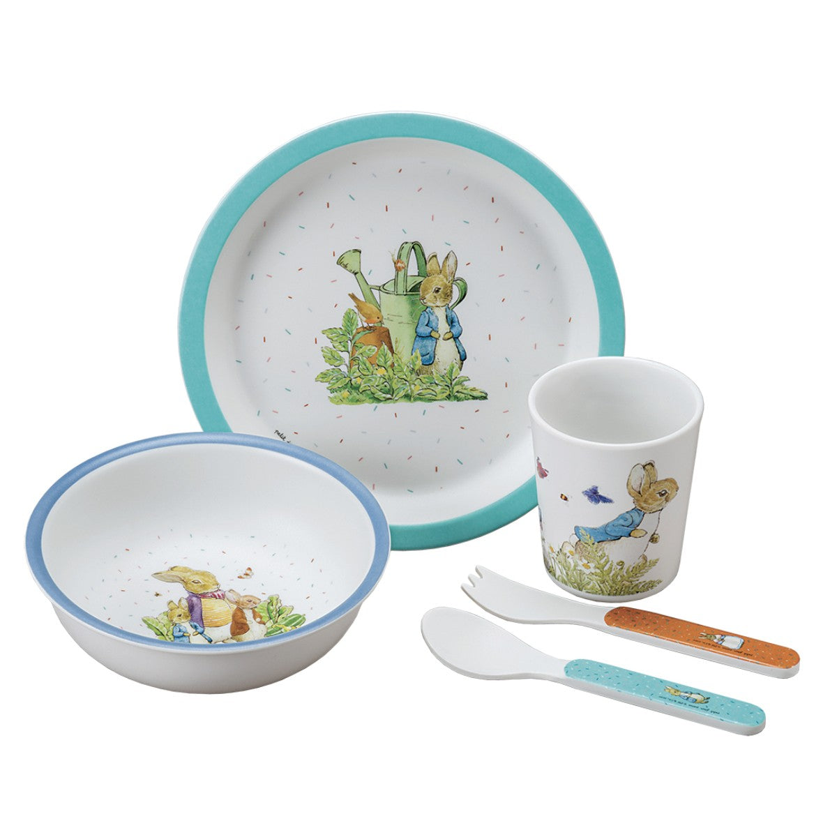 Petit Jour Paris, Peter Kanin børneservice i gaveæske m. 5 dele - Blå