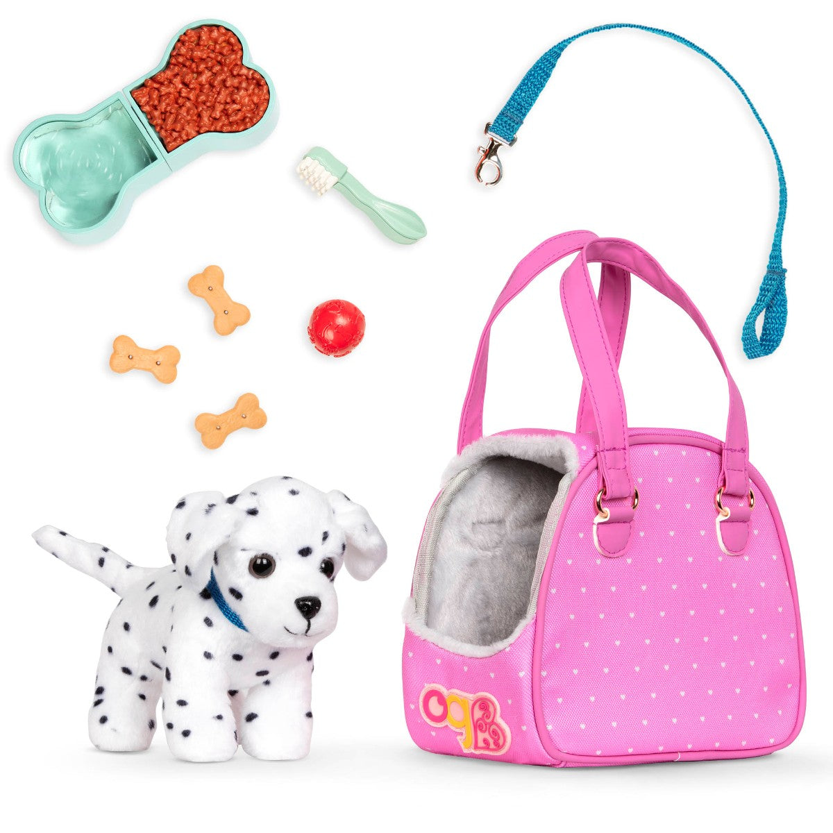 Our Generation dukketilbehør, Dalmatiner i taske