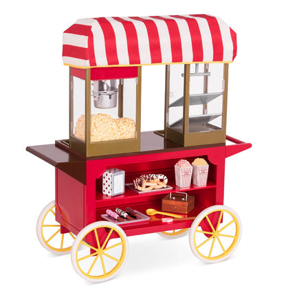 Our Generation dukketilbehør, Kringle og popcornvogn