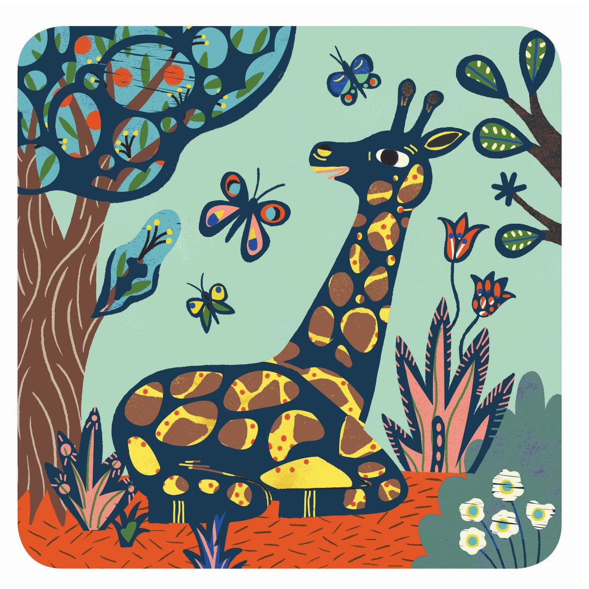 Djeco scratch kort for de små, Store dyr