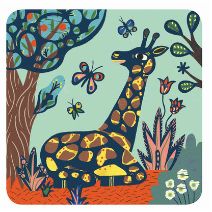 Djeco scratch kort for de små, Store dyr