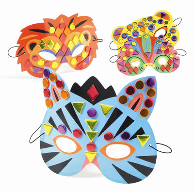 Djeco DIY, Jungledyr masker - Mosaik