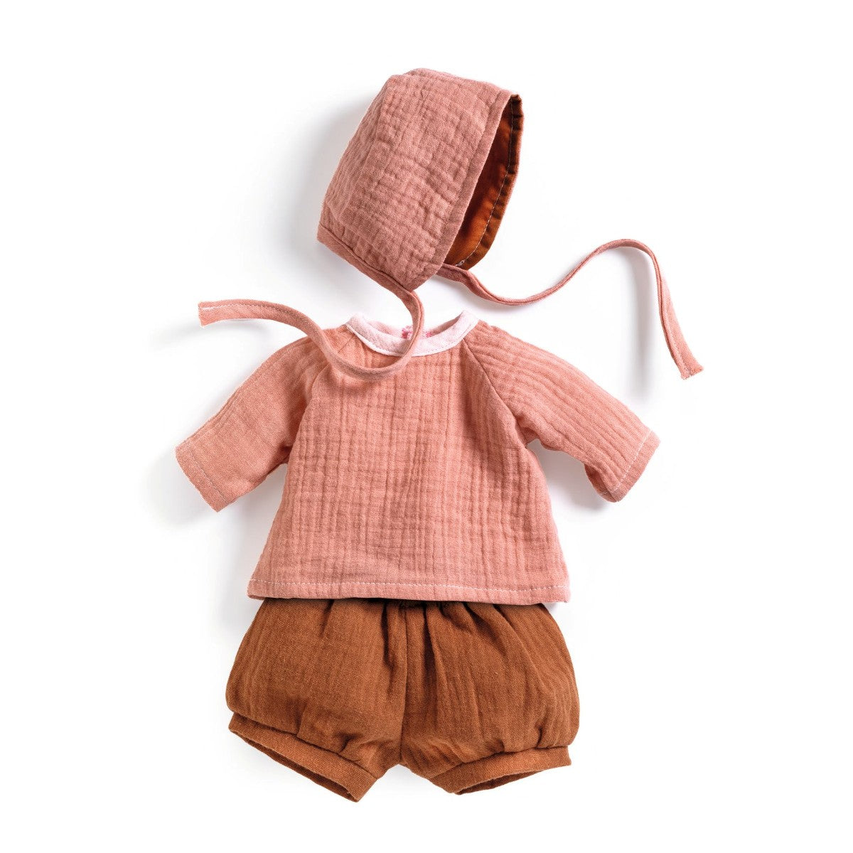 Djeco Pomea dukketøj, Sæt med hue - Peach