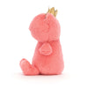 Jellycat bamse, Pink frø med krone - 12 cm