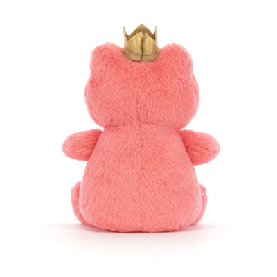 Jellycat bamse, Pink frø med krone - 12 cm