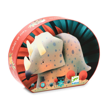 Djeco Silhuetpuslespil, Dinosauren Theo 24 brikker