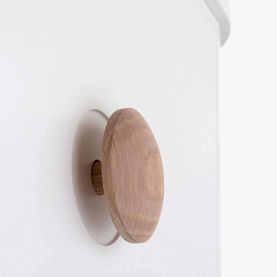 Oliver Furniture Wood klædeskab m 2 døre, hvid/eg - højde 204 cm