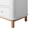Oliver Furniture Wood klædeskab m 2 døre, hvid/eg - højde 204 cm