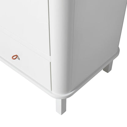 Oliver Furniture Wood klædeskab m 3 døre, hvid - højde 204 cm