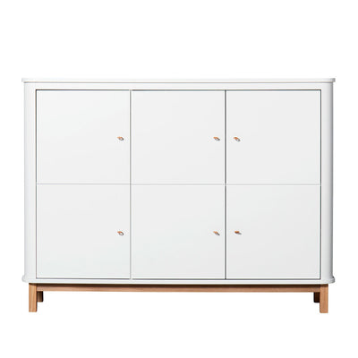 Oliver Furniture Wood multiskab m. 3 døre, hvid/eg