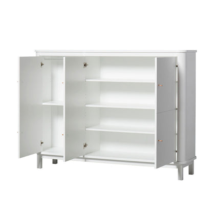 Oliver Furniture Wood multiskab m. 3 døre, hvid