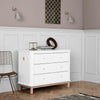 Oliver Furniture Wood kommode, m. 6 skuffer - hvid/eg