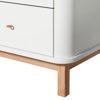 Oliver Furniture Wood kommode, m. 6 skuffer - hvid/eg
