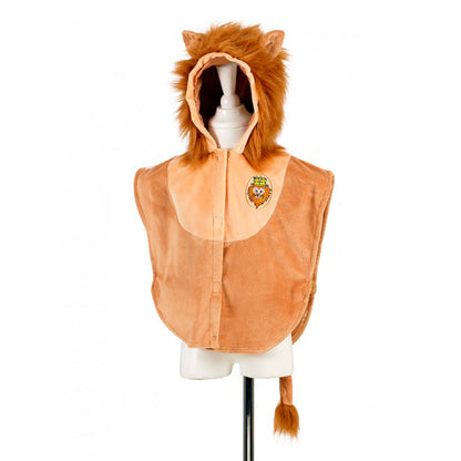 Dyrekostume, løvekappe - str. 92 cm - vist forfra