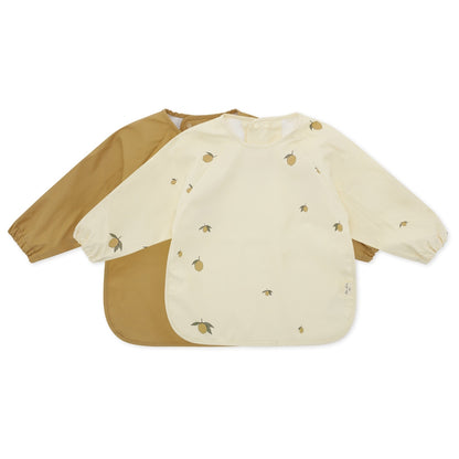 Konges Sløjd Dinner hagesmæk m. ærmer, PU - Lemon