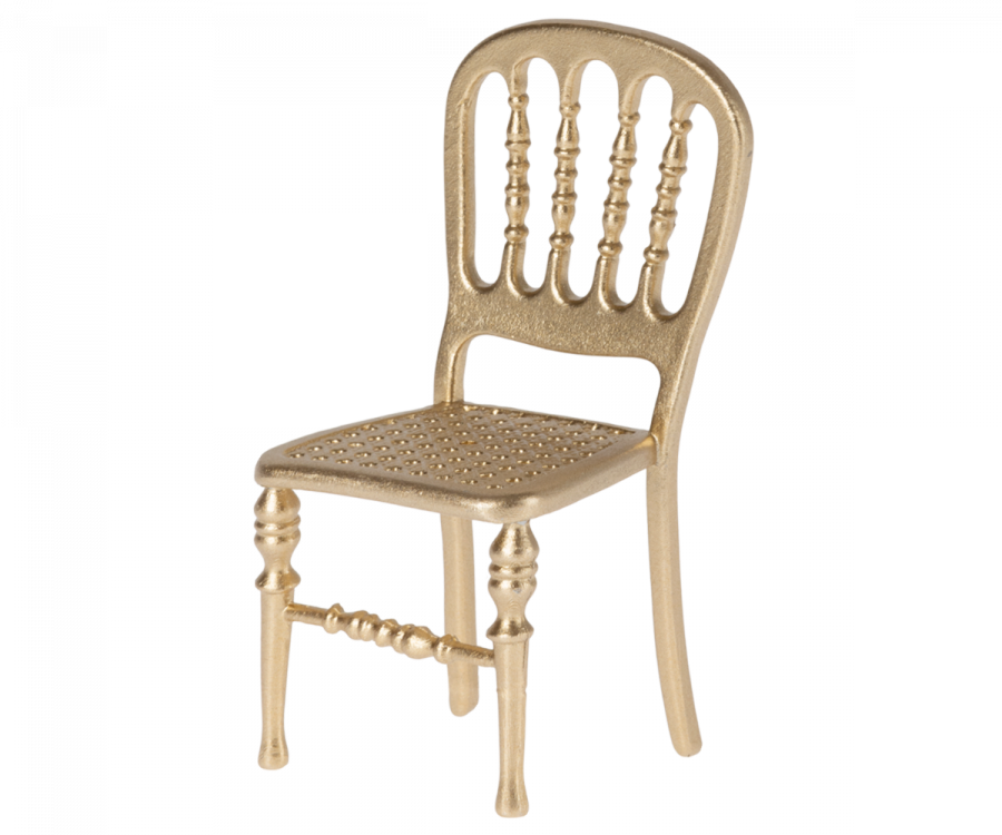 Maileg dukketilbehør, Stol til mus - Guld