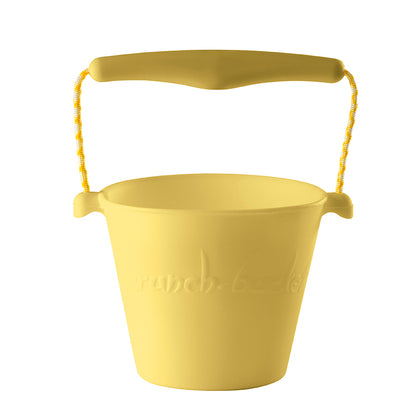 Scrunch-bucket, blød foldbar spand - icecream yellow