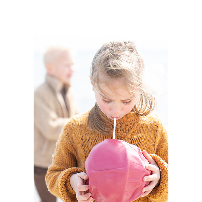 Scrunch-ball, oppustelig blød bold - Cherry red