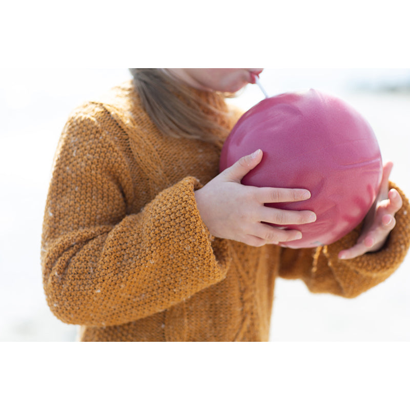 Scrunch-ball, oppustelig blød bold - Cherry red