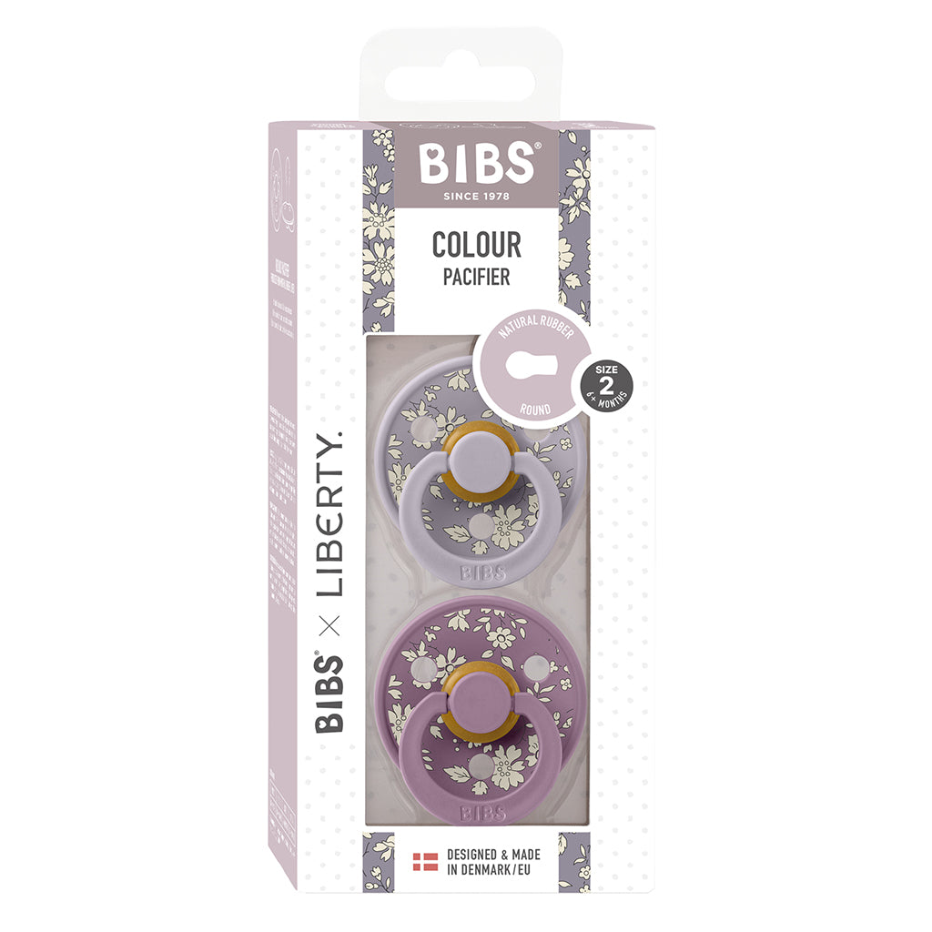 Bibs Liberty, 2-pak Colour, sutter i naturgummi, str. 2 - Capel - Fossil Grey Mix