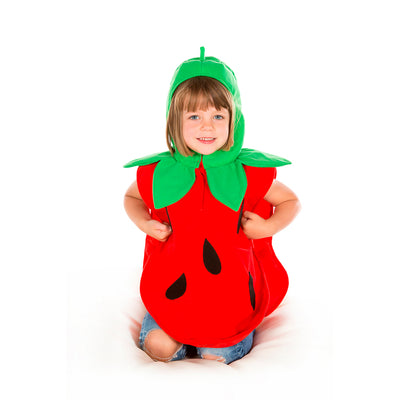 Pretend to bee udklædningstøj, Jordbær kostume - Str. 3-7 år