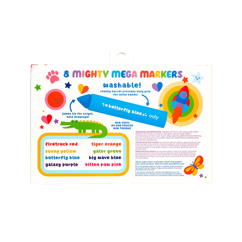 Ooly  Mighty Mega Markers, 8 jumbo tuscher