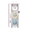 Bibs Liberty De Lux, 2-pak, sut i silikone, str. one-size - Eloise - Baby Blue Mix
