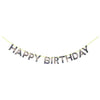 Meri Meri guirlande, Happy Birthday silver glitter - 2.4 meter