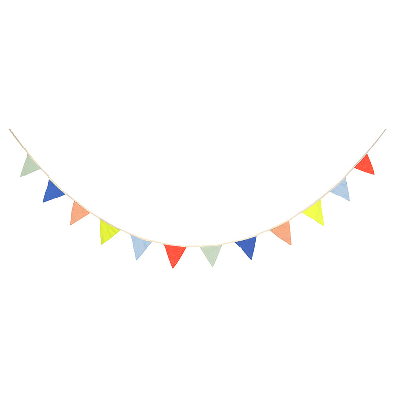 Meri Meri guirlande, Strikket flagkæde, multi color - 3 meter