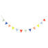 Meri Meri guirlande, Strikket flagkæde, multi color - 3 meter