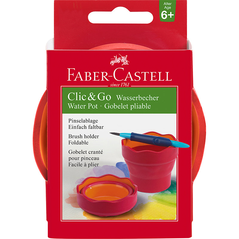 Faber-Castell vandkop click &amp; go - rød
