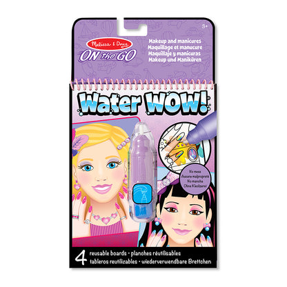 Water-wow, mal m. vand, genanvendelig motiver - make-up &amp; manicure