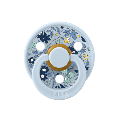 Bibs Liberty, 2-pak Colour, sutter i naturgummi, str. 2 - Chamomile Lawn - Baby Blue Mix