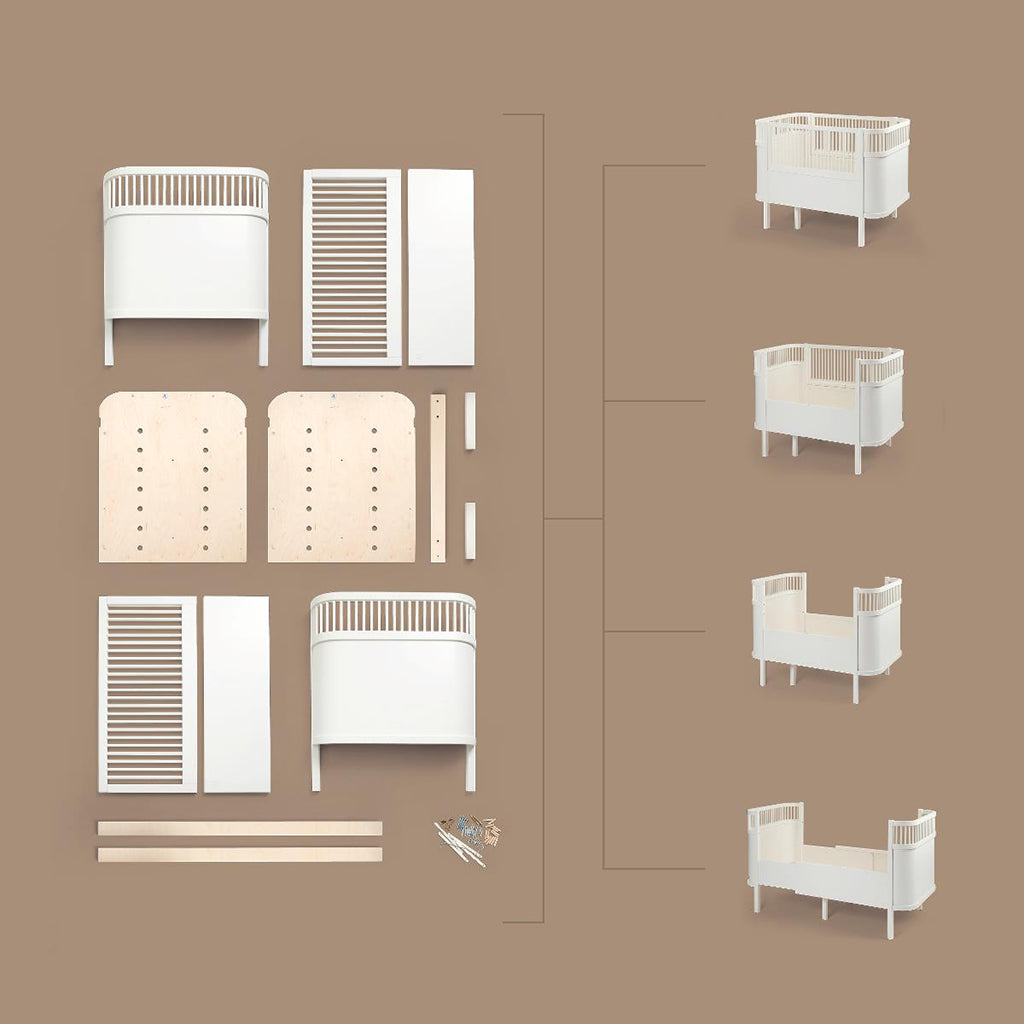 Sebra seng, baby og Jr. - Jetty beige